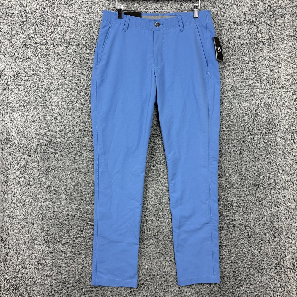 Under Armour Pants Mens 32x32 Blue Chino Tapered Stretch Nylon Performance